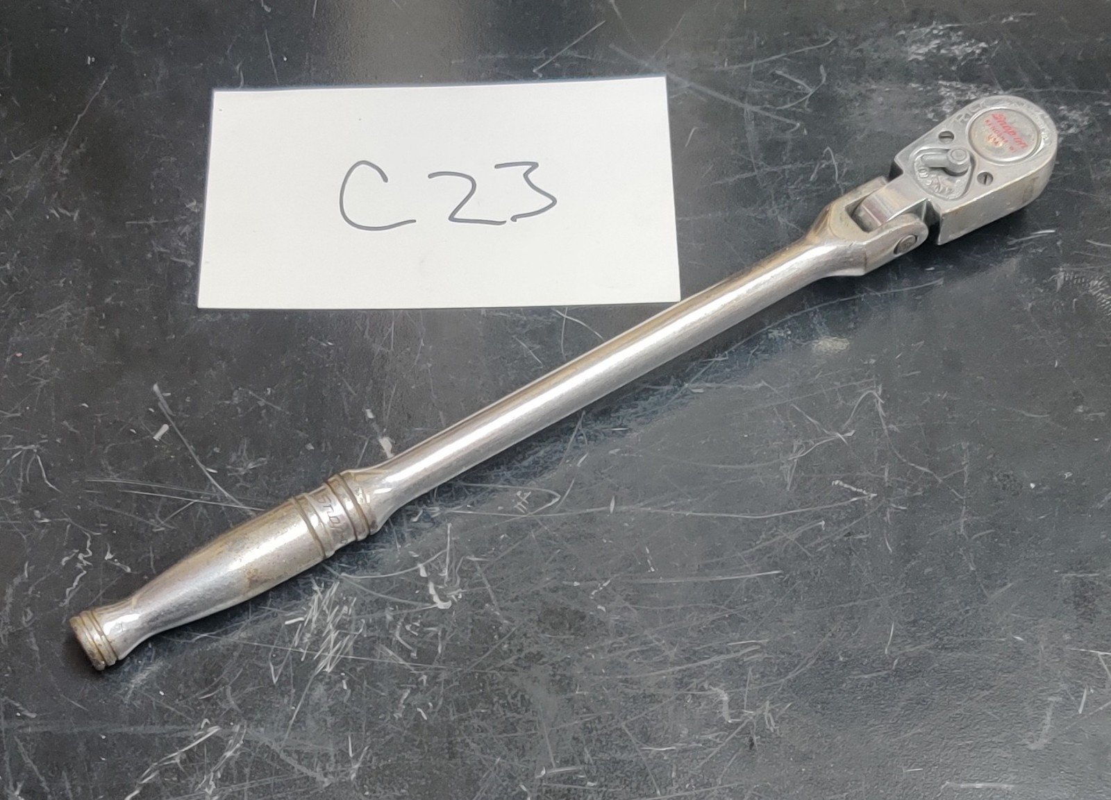 Snap-On Tools F731A 3/8″ Drive Long Handle Flex Head Ratchet Chrome Made In USA