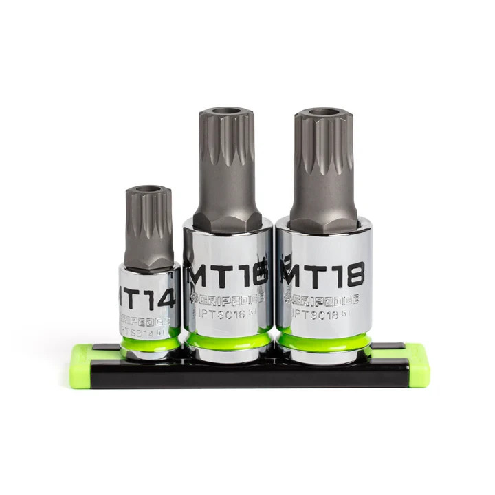Grip Edge Tools 3-Piece Triple Square Socket Set 3/8 and 1/2 Dr IPTS3S New