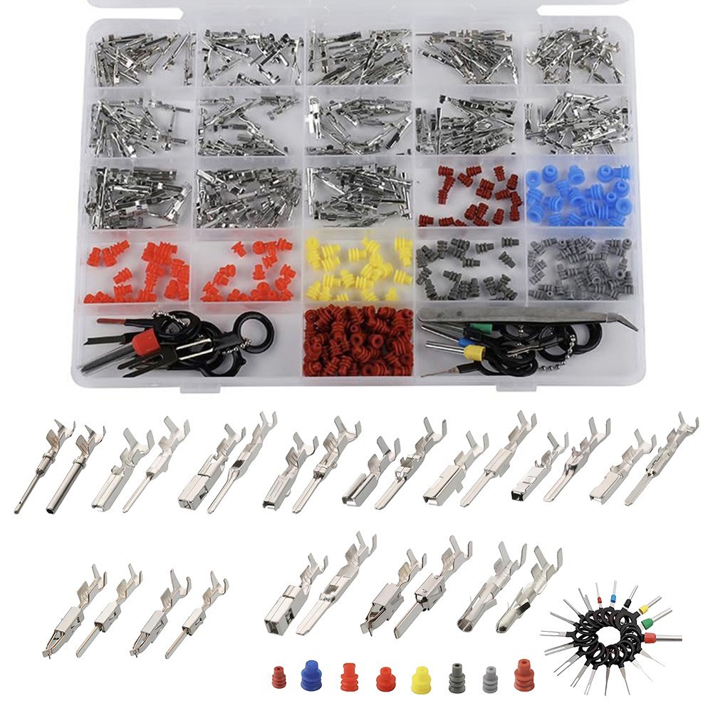 Electrical Connector Pins Kit 500Pcs with Multiple Sizes for Applications