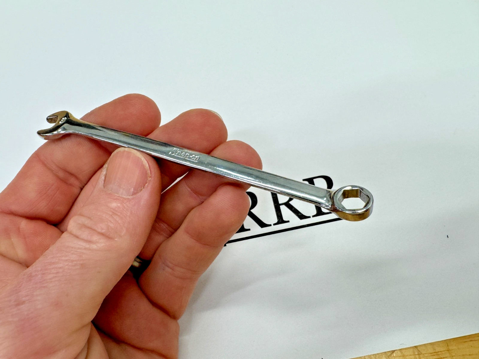 Snap-on Tools USA RARE OL NOS 1/4″ SAE Chrome 6 Point OFFSET Combo Wrench OXA80