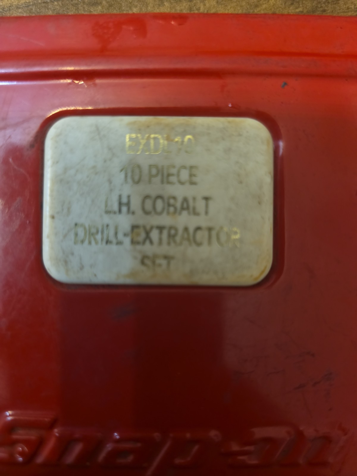 SNAP ON EXDL10 Left Hand Cobalt Drill &Extractor Case Only