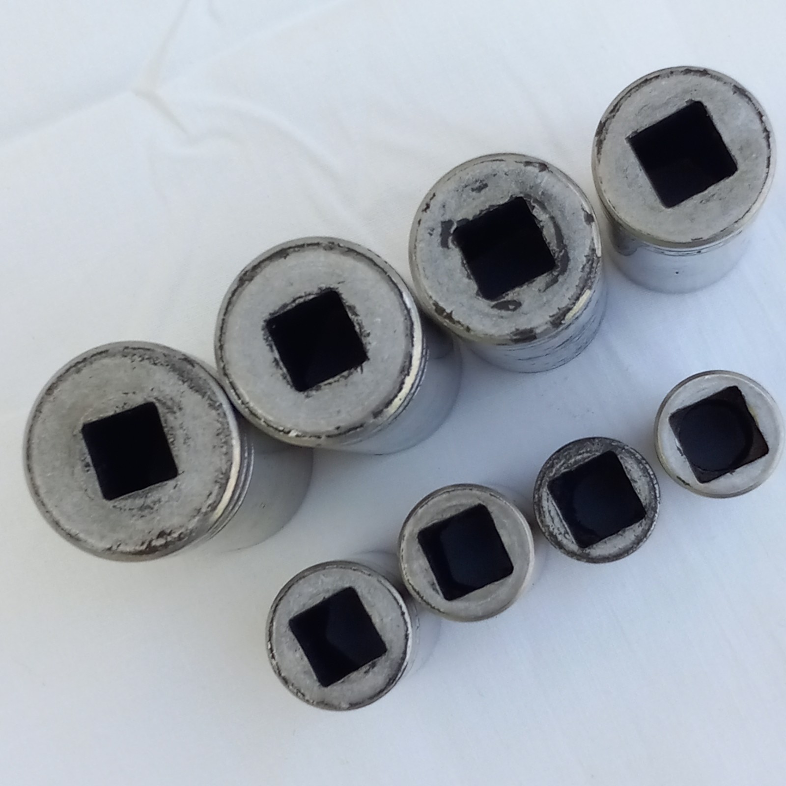 8 S-K Tools 3/8 Drive 6pt Deep Well Sockets 3/8 to 13/16 Vintage