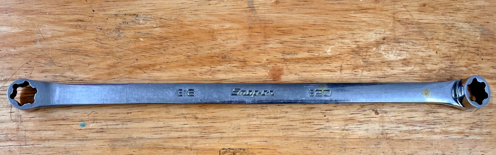 Pre Owned Snap-On Inverted Torx Long Double Box Wrench E18 XLE1820 E20 10°
