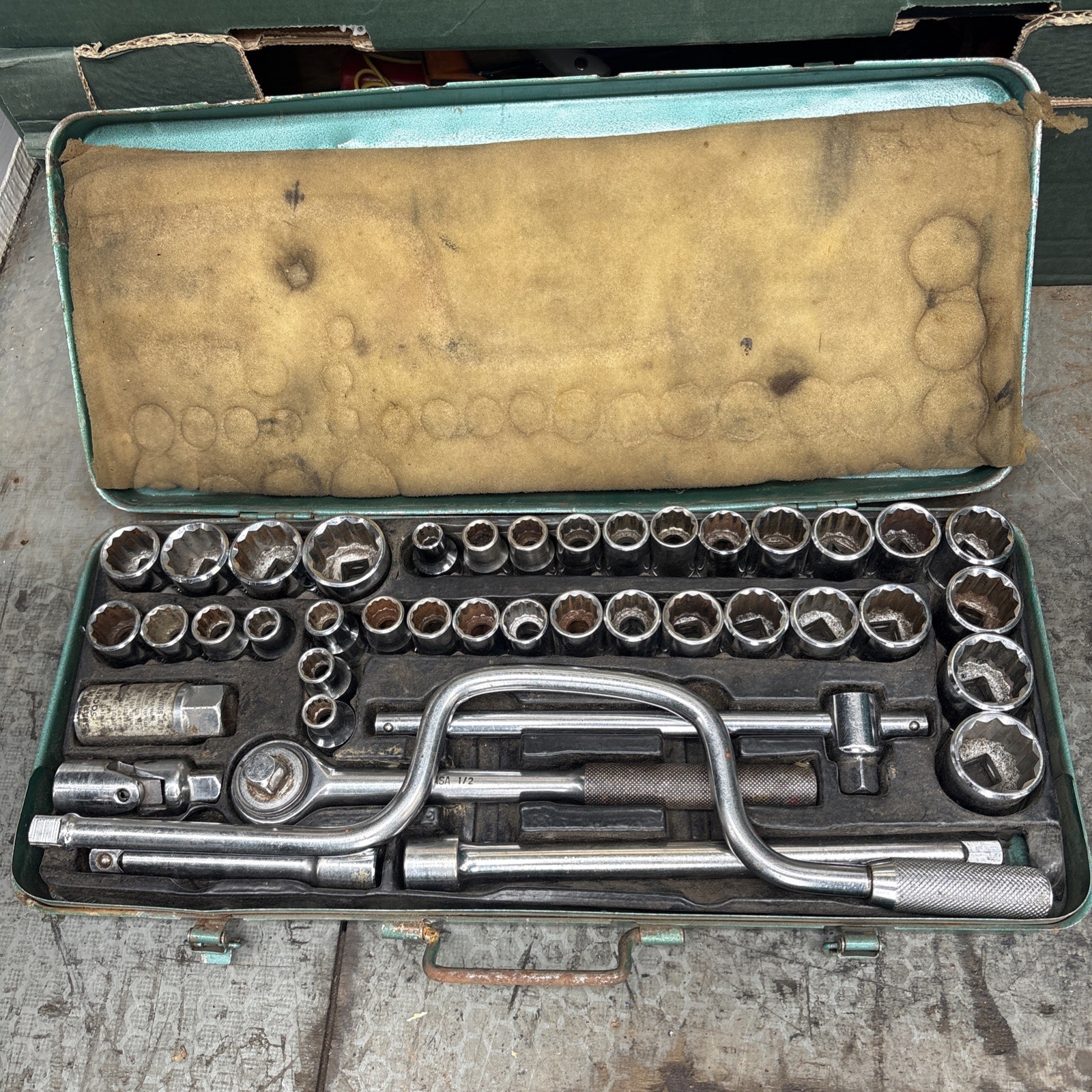 Kamasa Socket Set KT4849 1/2″ Drive 42 Piece Vintage Tools