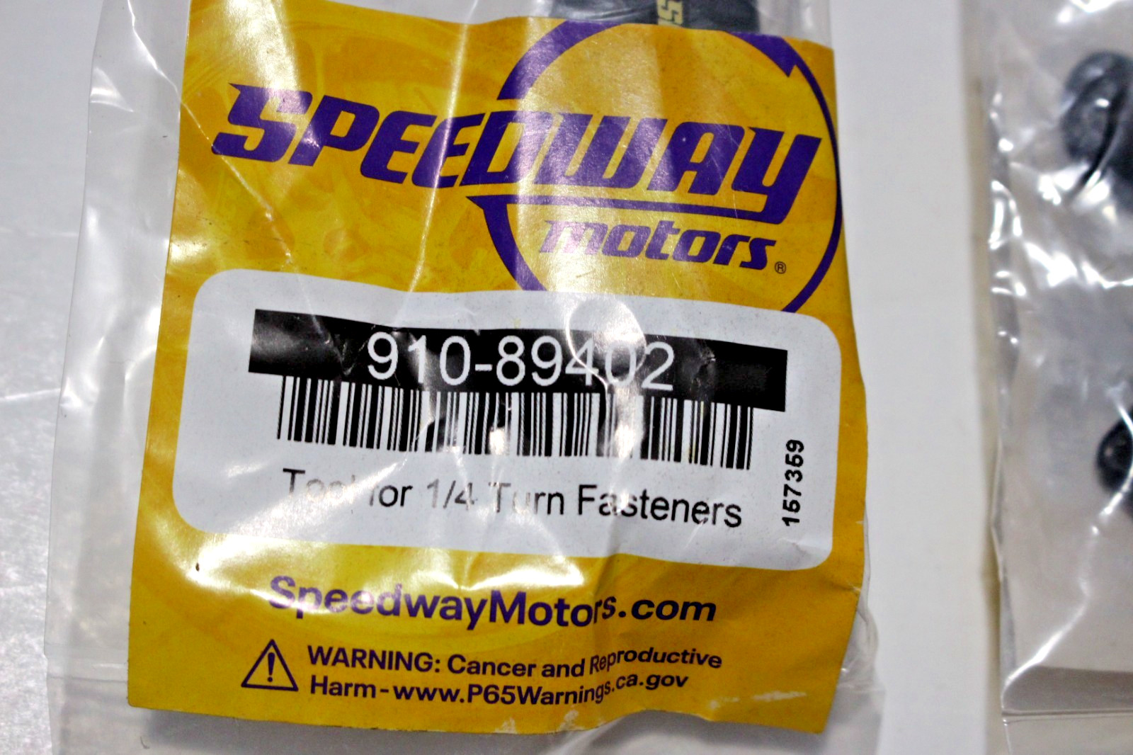 SPEEDWAY MOTORS 10-PIECE SET 1/4 TURN FASTENERS BLACK 910-07153 PLUS TOOL