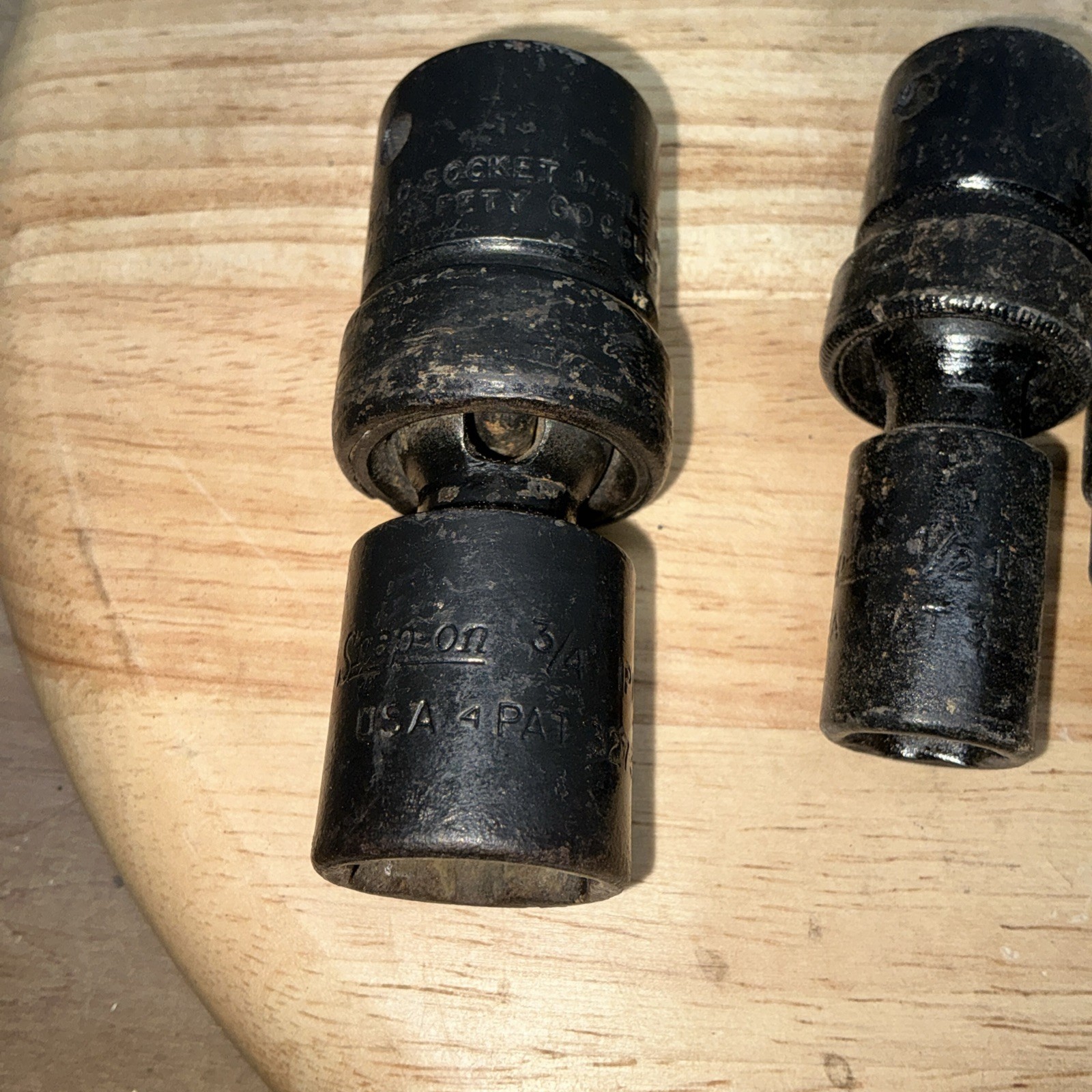 Snap-on tools USA 1/2″ dr 4- Piece Set SAE 6 Point Impact Swivel Sockets (B)