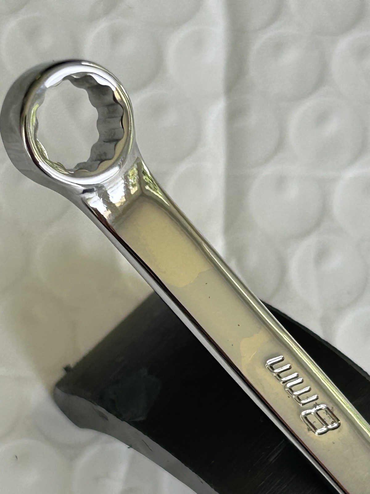 Snap-on USA 8mm OEXM80B Long Combo Wrench 12-Point. SUPER CLEAN. DATE CODE 2017.
