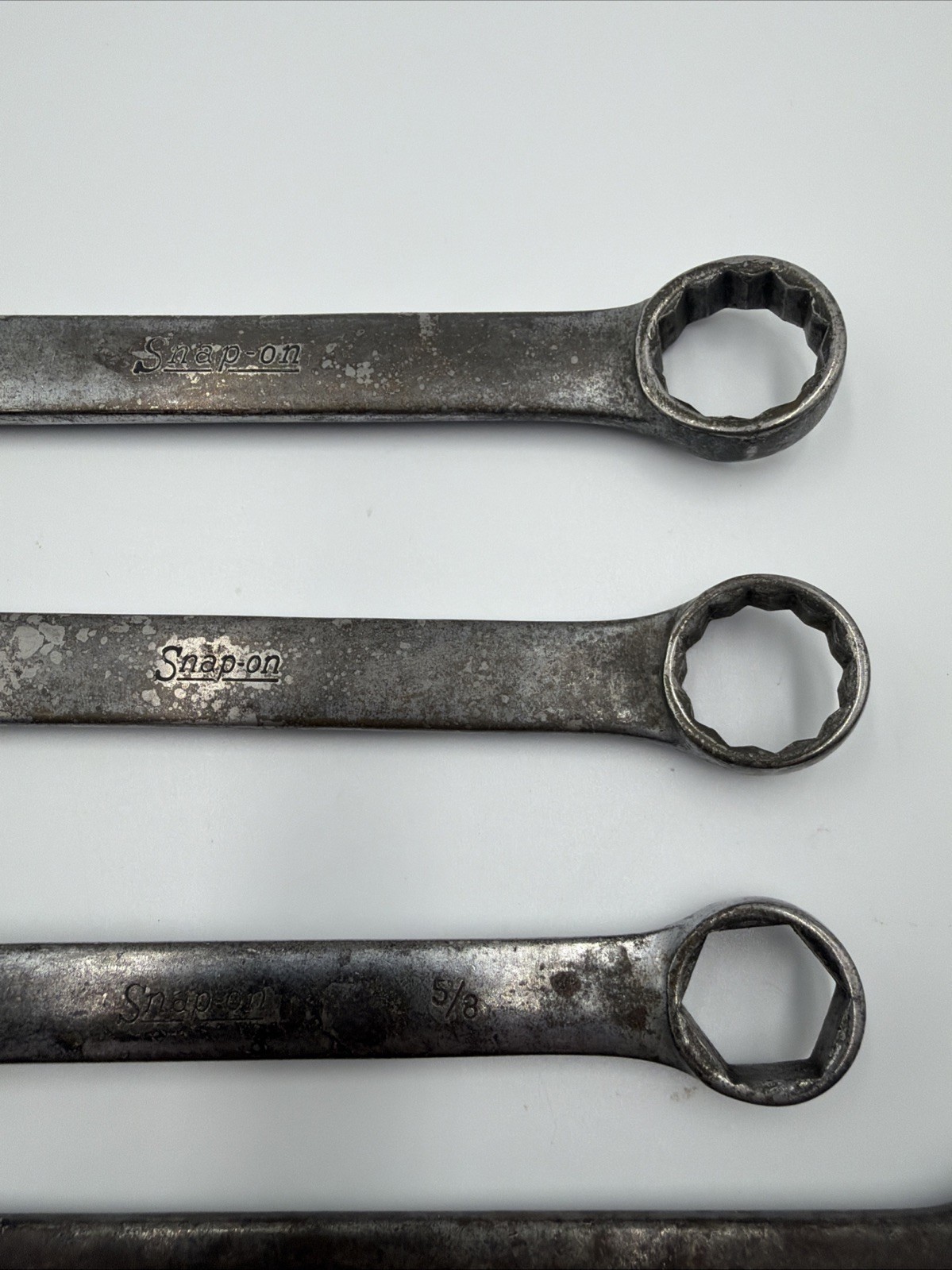 Vintage Snap-on Tool 6pc OEX Combination Wrench Lot 11/16″ 3/4″ 5/8” 3/8″ 5/16″