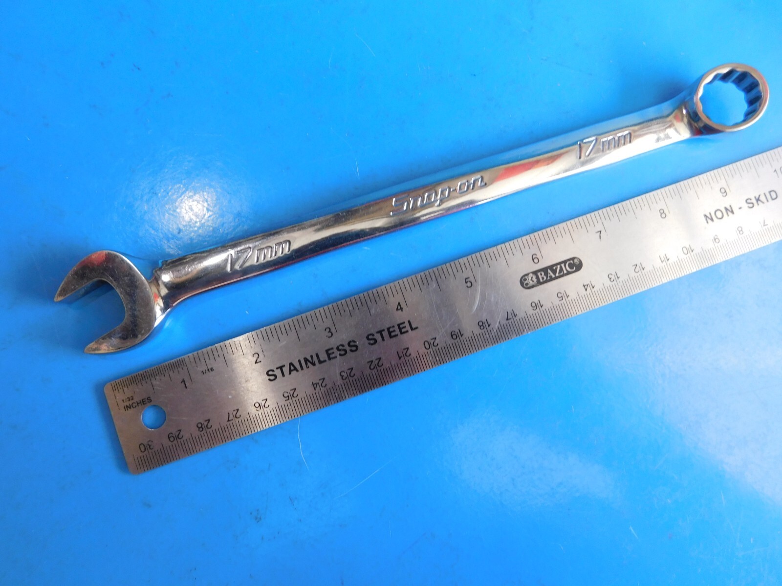 USED,SNAP ON TOOLS ( 17 MM ) COMBO WRENCH , PART #OEXM170B