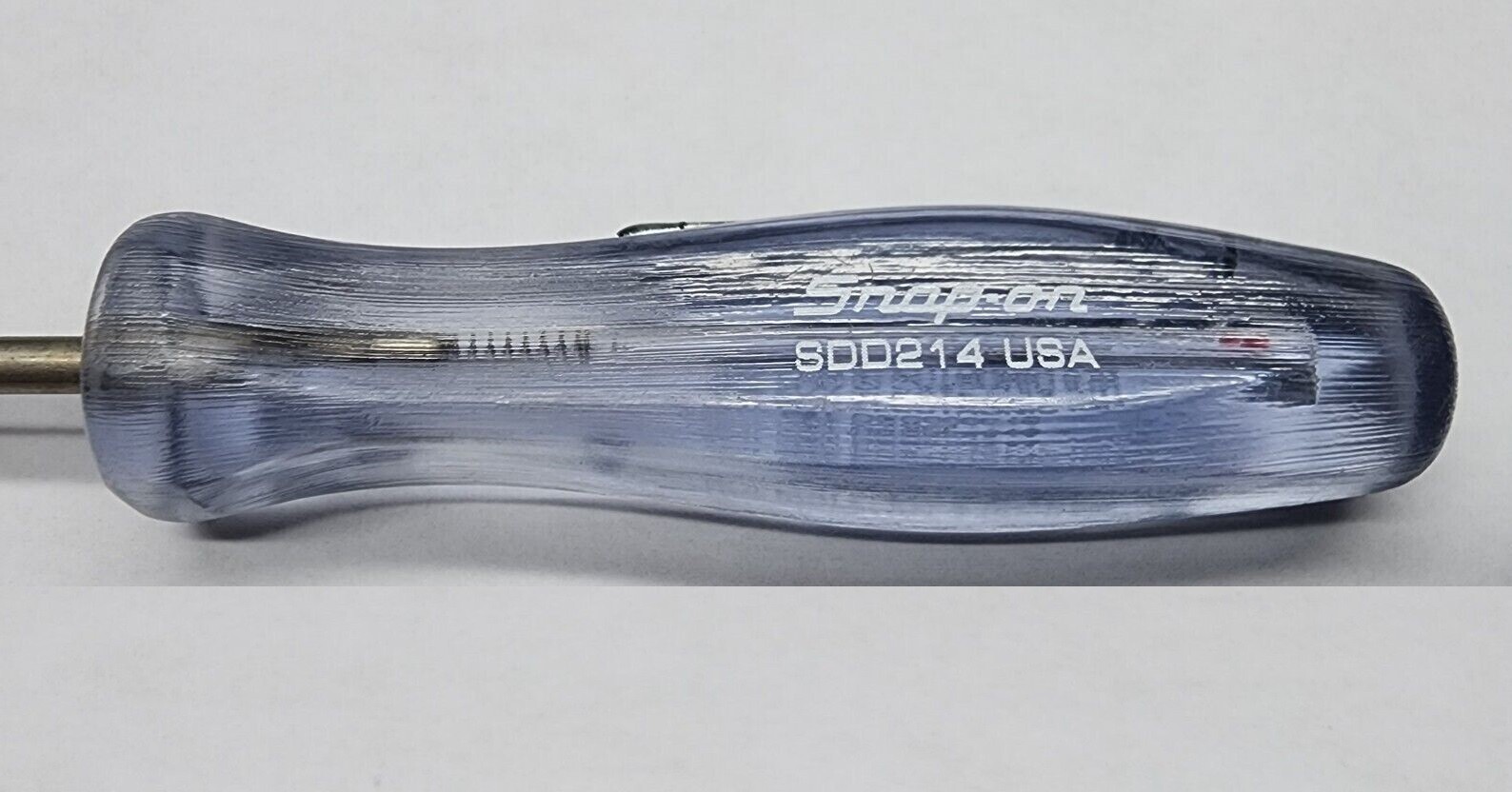 *NEW* Snap On Pocket SPARK TEST Screwdriver SDD214 CLEAR HANDLE Flat Blade .025″