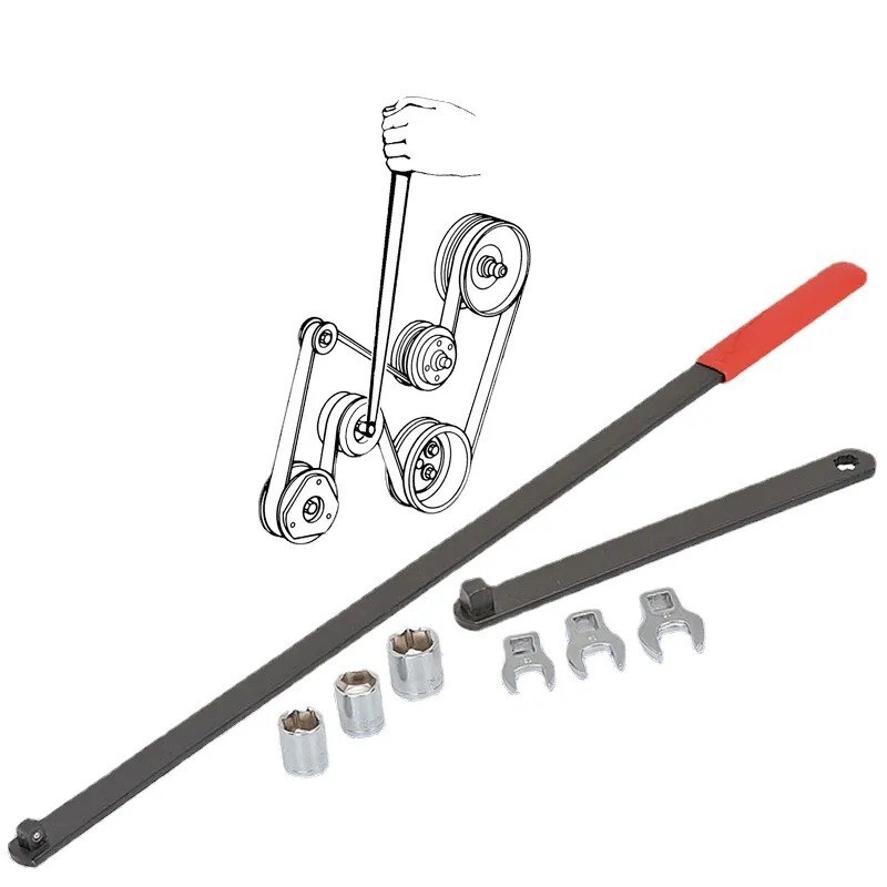 8Pcs Pulley Adjuster Wrench Belt Tensioner Durable Lever Extension Repair Tools