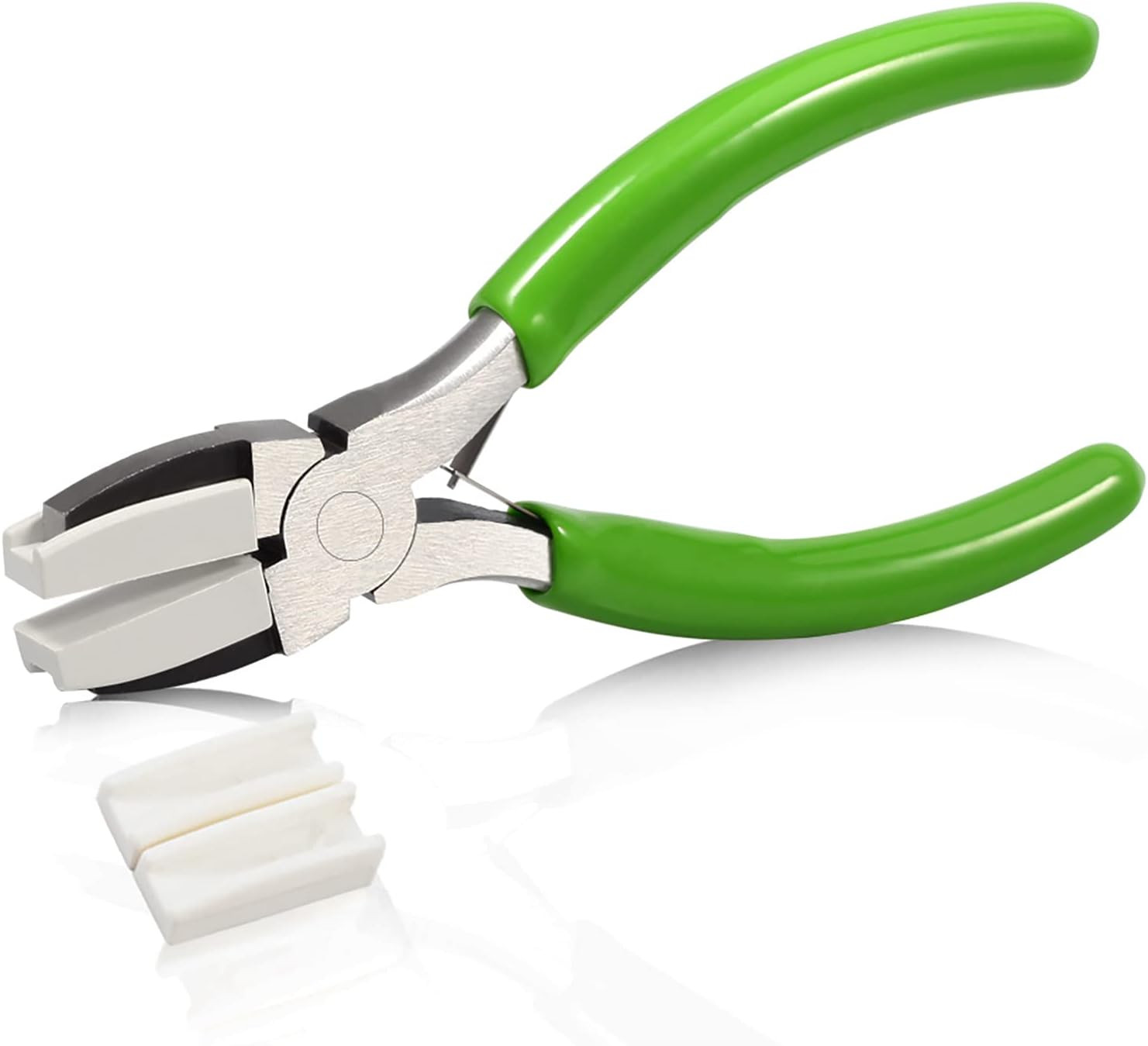 SPEEDWOX Double Nylon Jaw Pliers 5 Inches with 5″ flat nose plier, Green