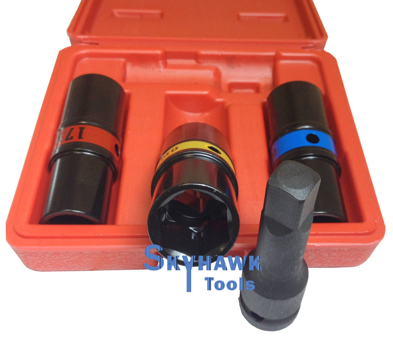 4-pc. 1/2″-Dr. Flip Impact Lug Nut Thin Wall Back and Front Socket Metric/SAE