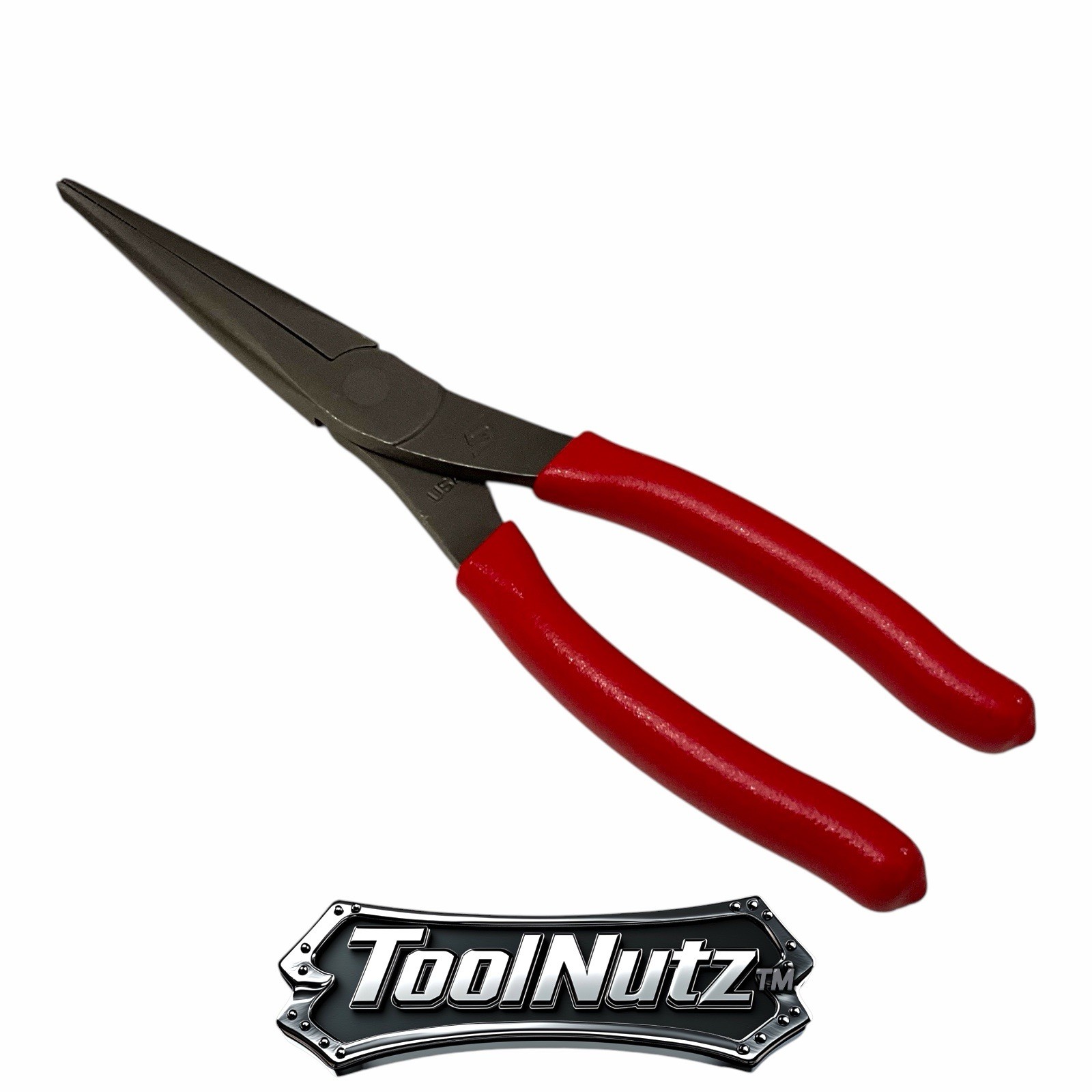 Snap-on Tools NEW 97ACF 9″in. RED Soft Grip Rounded Jaw Needle Nose Pliers USA