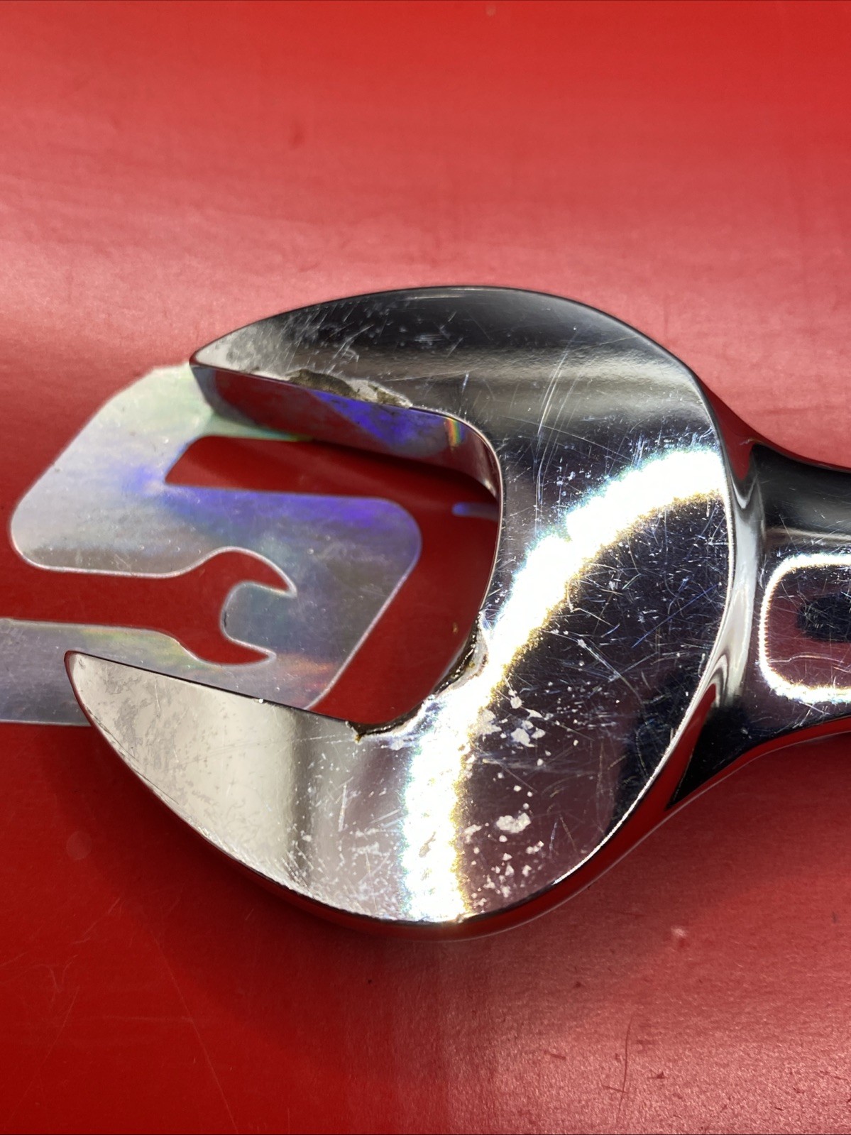Snap On Tools OEX280 7/8″ 12PT SAE Short Chrome Combination Wrench Clean