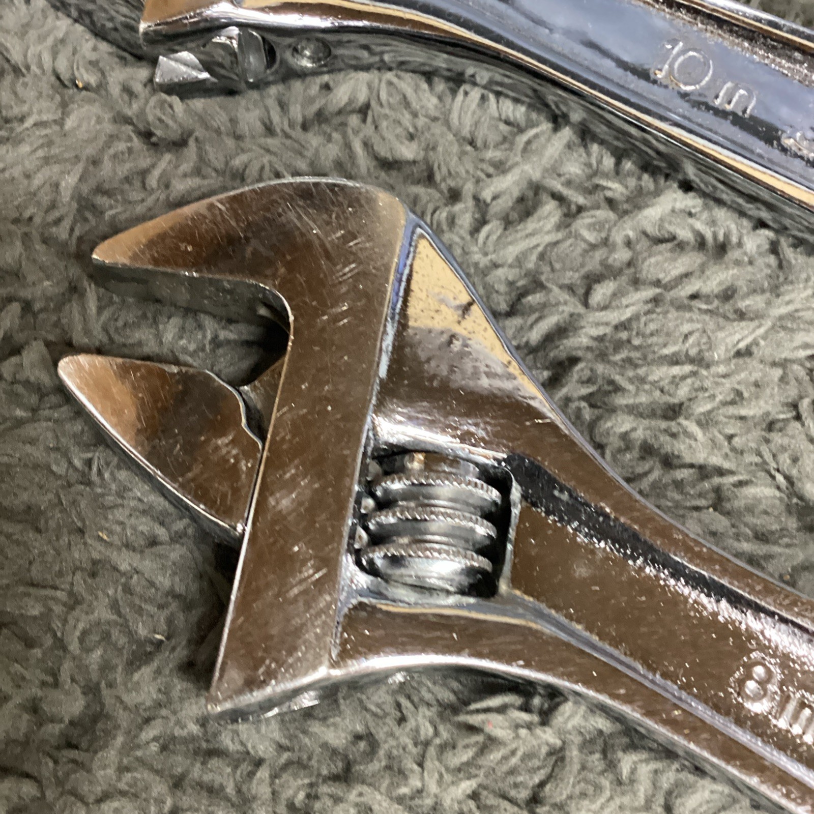 Snap On Underline Logo Adjustable Wrench Set AD8 and AD10 Two Pieces 8” , 10”