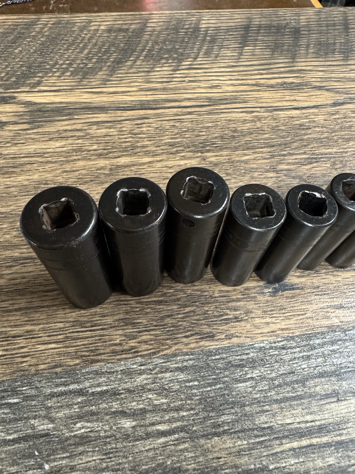 USED SNAP ON TOOLS 214SIMFMYA 3/8″ METRIC 6 PT DEEP IMPACT SOCKET SET 8-19mm