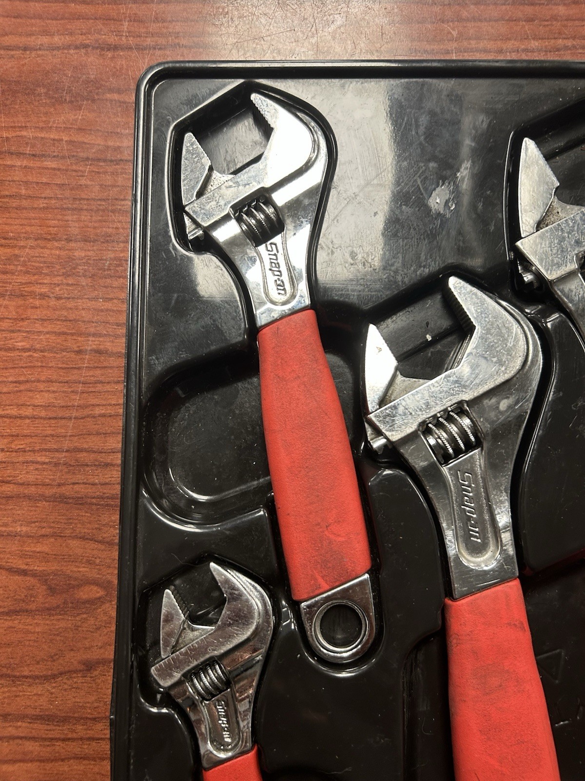 Snap On FADH704C – 4 Pc Adjustable Wrench Set – Flank Drive Plus,RED