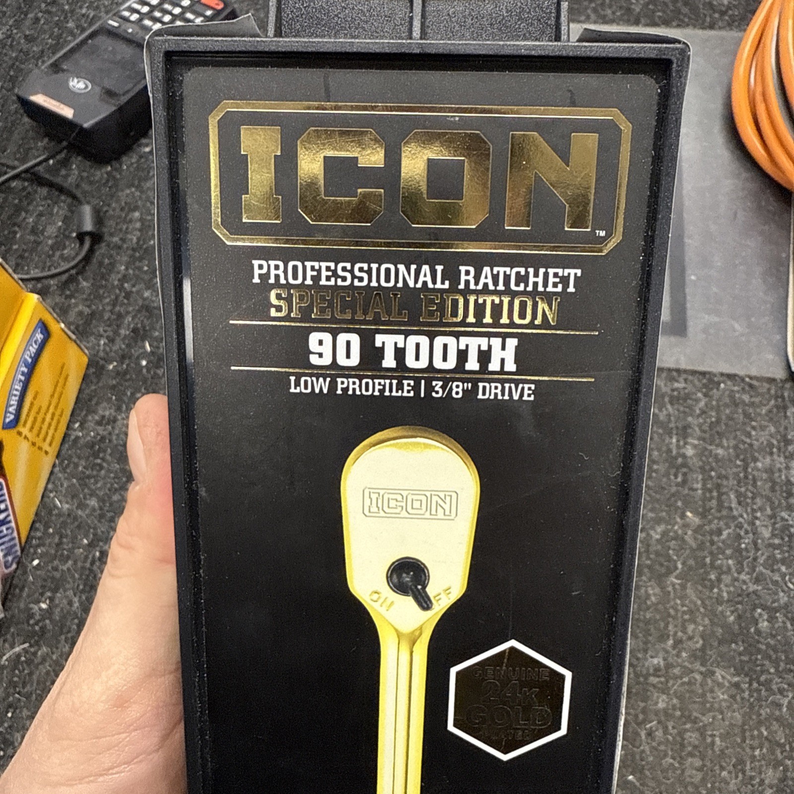 ICON Special Edition 3/8″ Drive 24K Gold Plated Professional Ratchet 90 Tooth