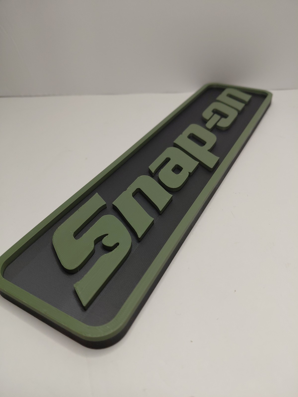 3D Printed Snap-On Tools Wall Art Sign Logo Display Tool Box MAGNET Army Green