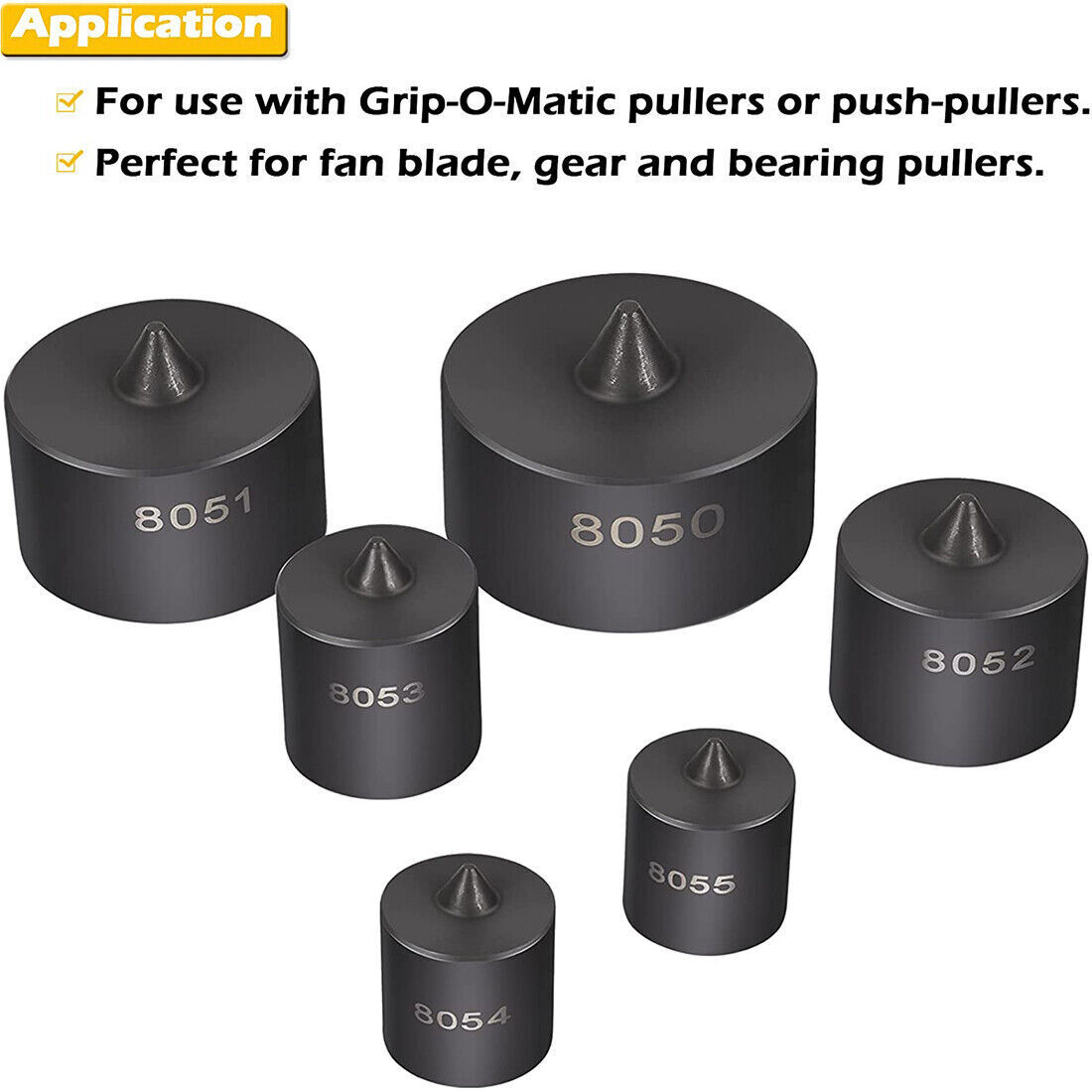 8056 Shaft Protector Set for Grip-O-Matic Puller Push-Puller 6 Pcs OTC 8056 Kit