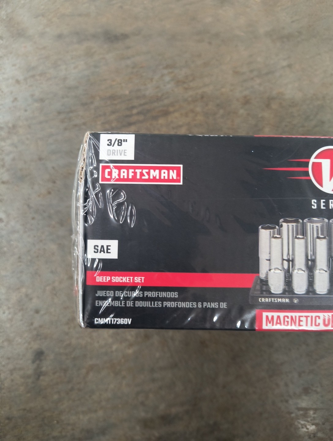 CRAFTSMAN V-SERIES Socket Set, Deep SAE, 3/8 Inch Drive, 12 Piece (CMMT17360V)