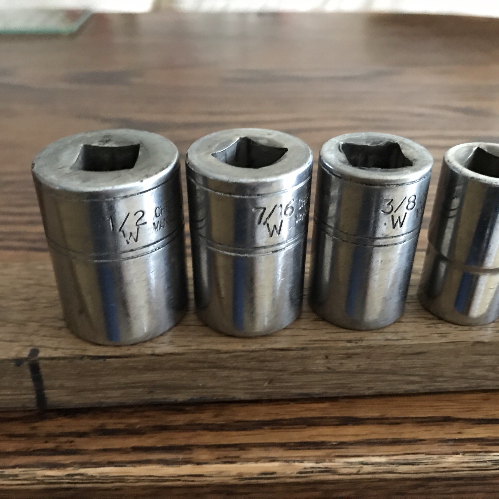 6 Gordon Tools Sockets 1/2” to 3/16” Whitworth With 1/2″ Drive A.