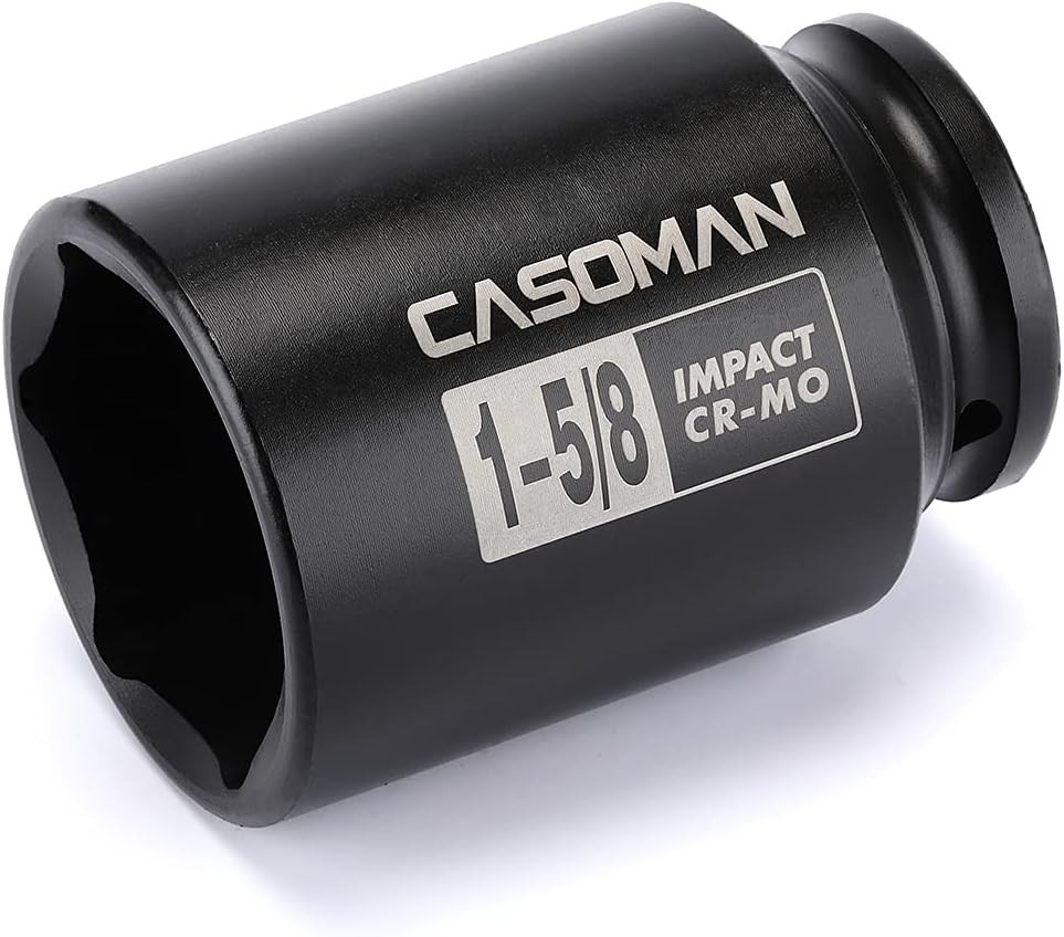 Durable Chrome Molybdenum 6-Point 1/2-Inch Drive Deep Impact Socket – 1-5/8″