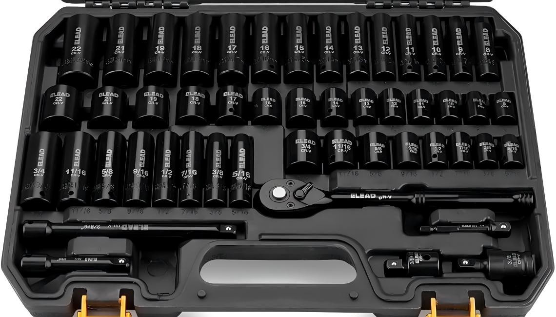 3/8» Drive Impact Socket Set 50Pcs Shallow & Deep Socket Set Metric & Standard