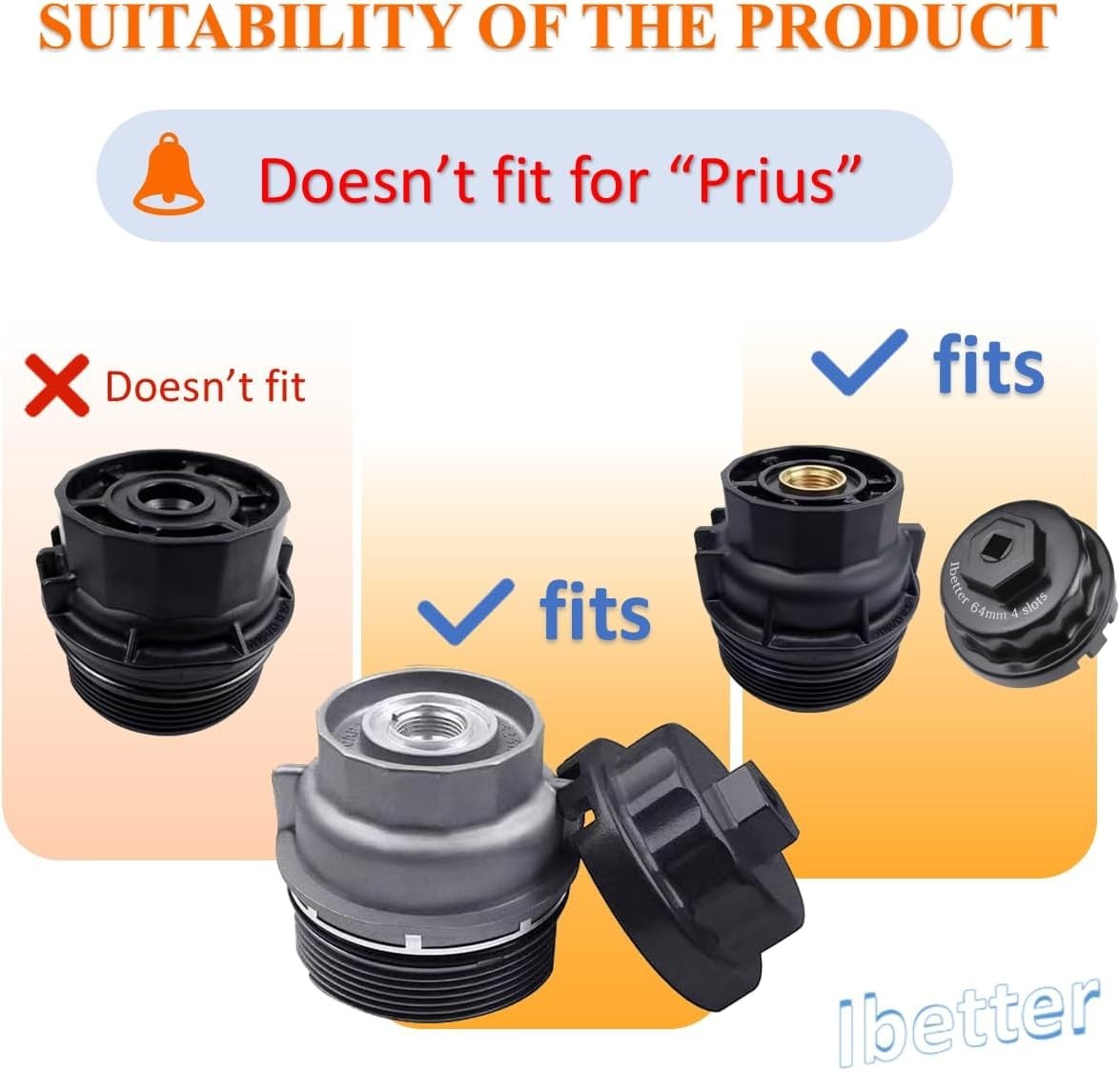 Lightweight 64mm Oil Filter Wrench – Heavy-Duty for Toyota, Lexus Models