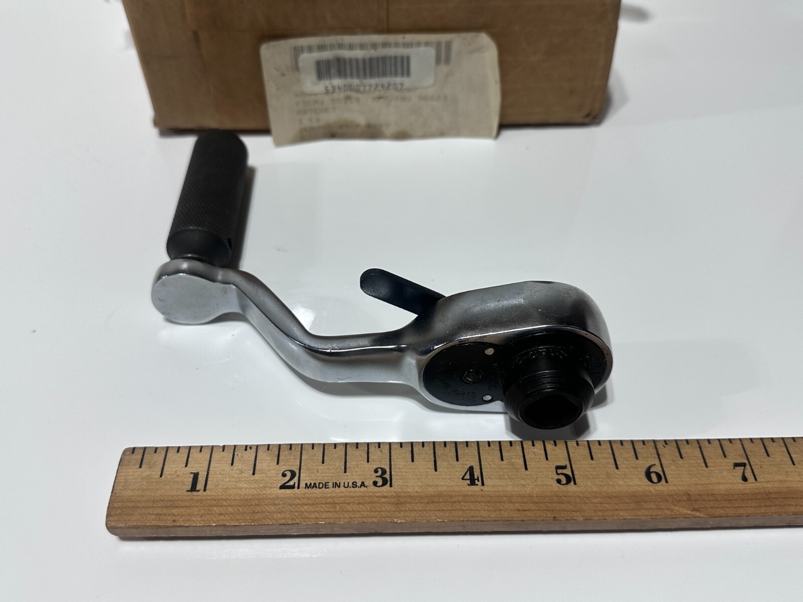 NOS Snap-On USA N6623 1/2 Drive Ratchet Offset Knurled Twist Spinner Handle RARE