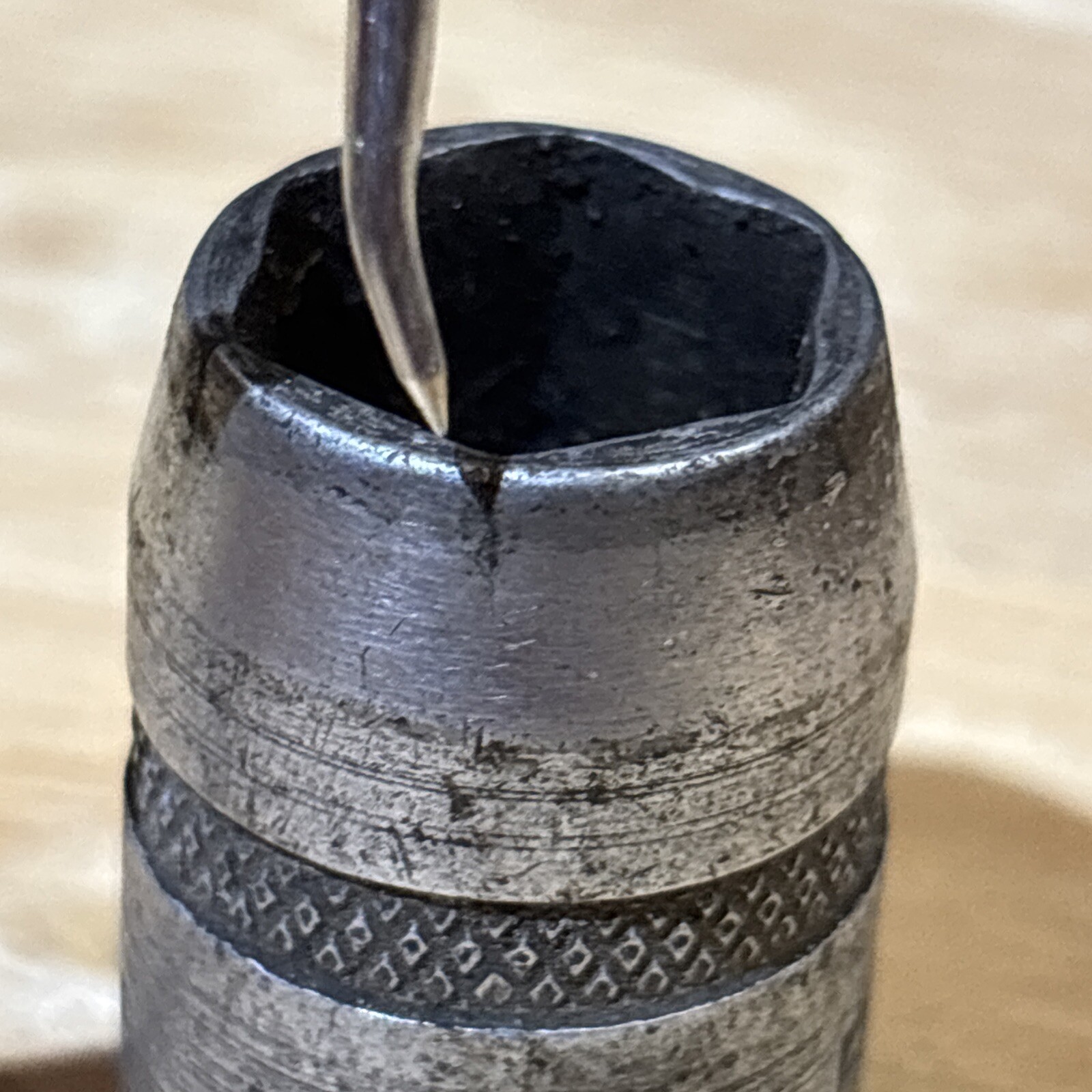 Bonney 9/16″ Shallow Socket 1/2″ Drive 6 Point Knurled F18 Vtg USA READ!