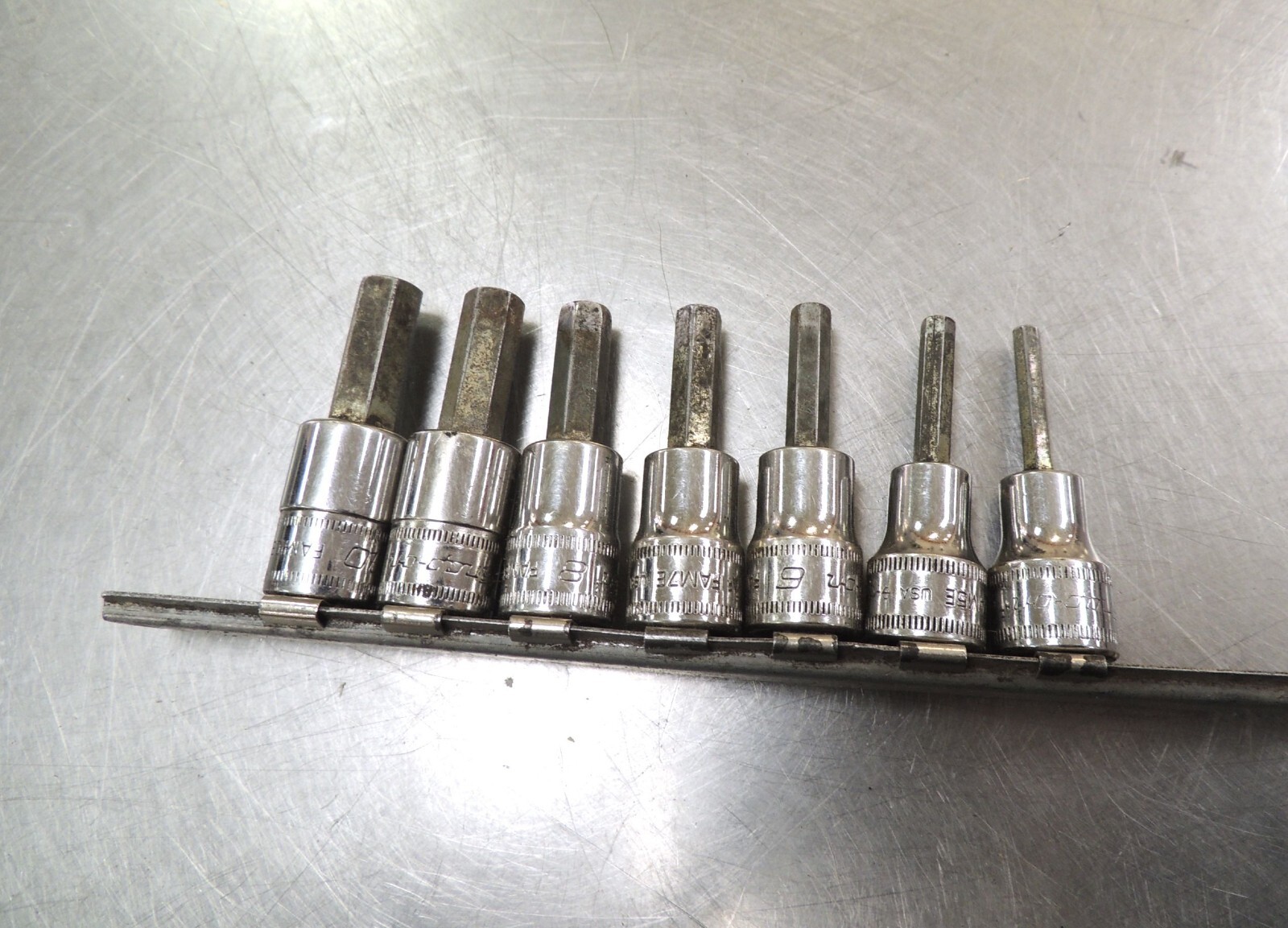 Snap On 7pc Hex Bit Socket Set FAM4E-FAM10E