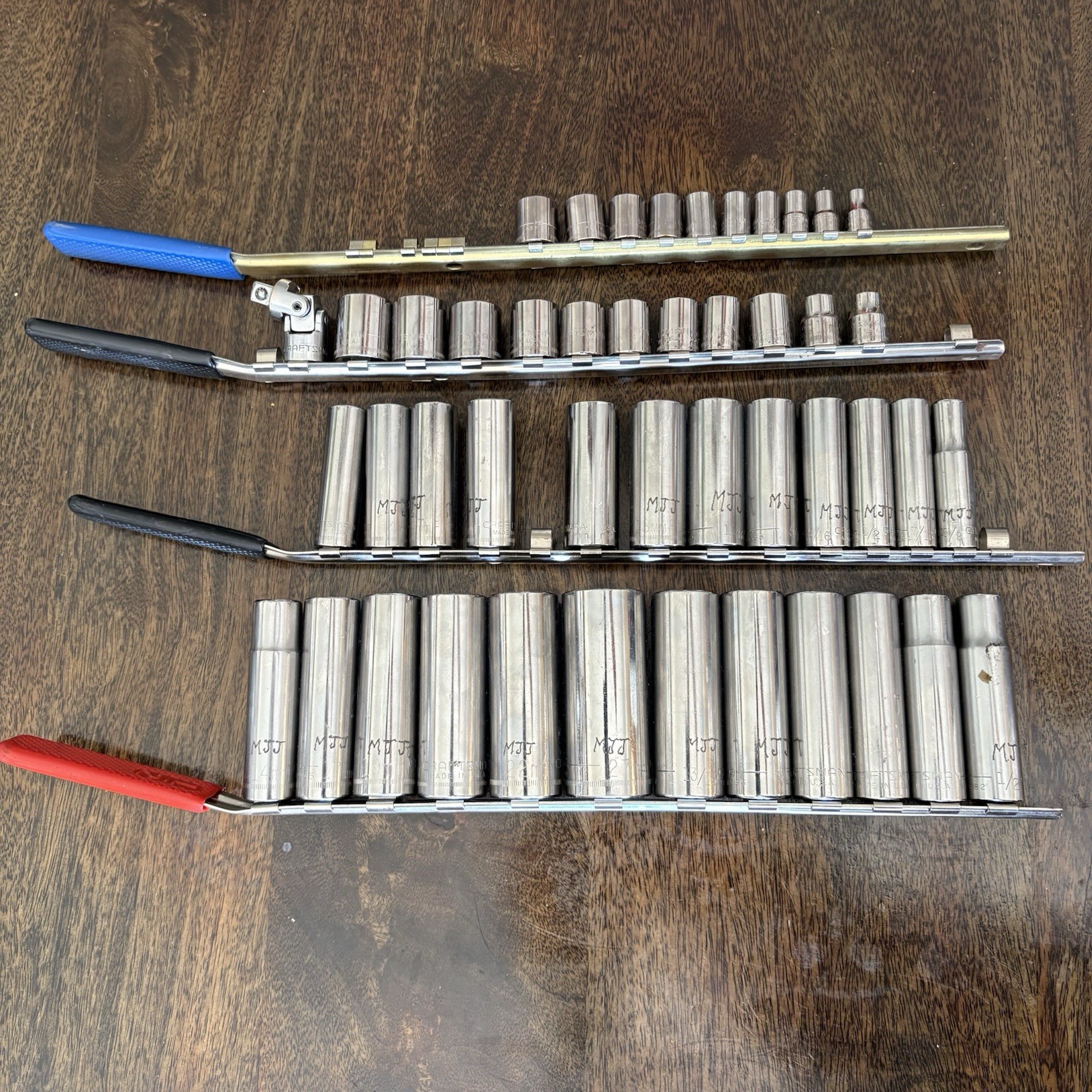 Craftsman Socket Set Lot VTG USA 1/4 3/8 1/2 Double Standard Metric Deep