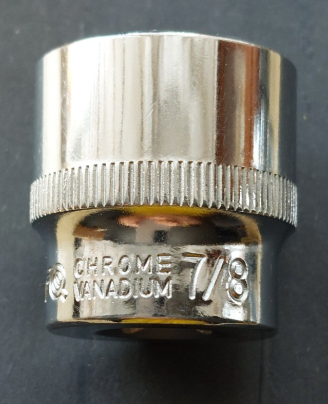 TORQ 7/8 AF IMPERIAL SOCKET HEX 6 Point 3/8″ Drive CHROME VANADIUM CR-V