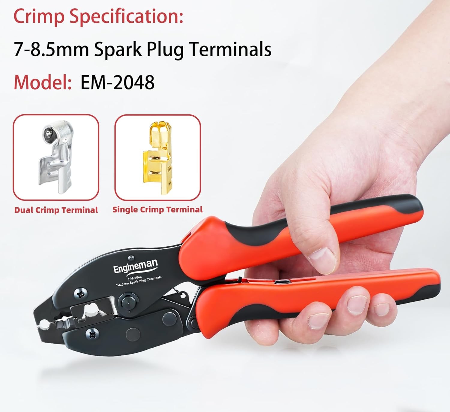 Spark Plug Wire Crimping Tool Kit, Ratchet Crimper for Crimping…