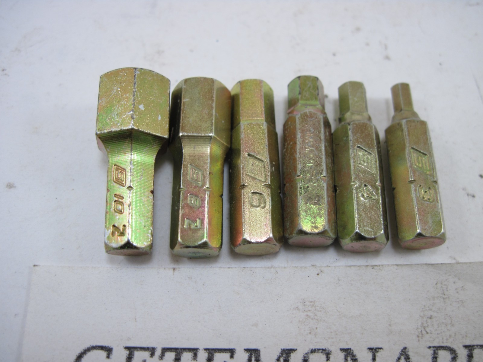 Snap On 6pc Metric 1/4″ Hex Bit Set 10mm 8mm 6mm 5mm 4mm & 3mm NEW