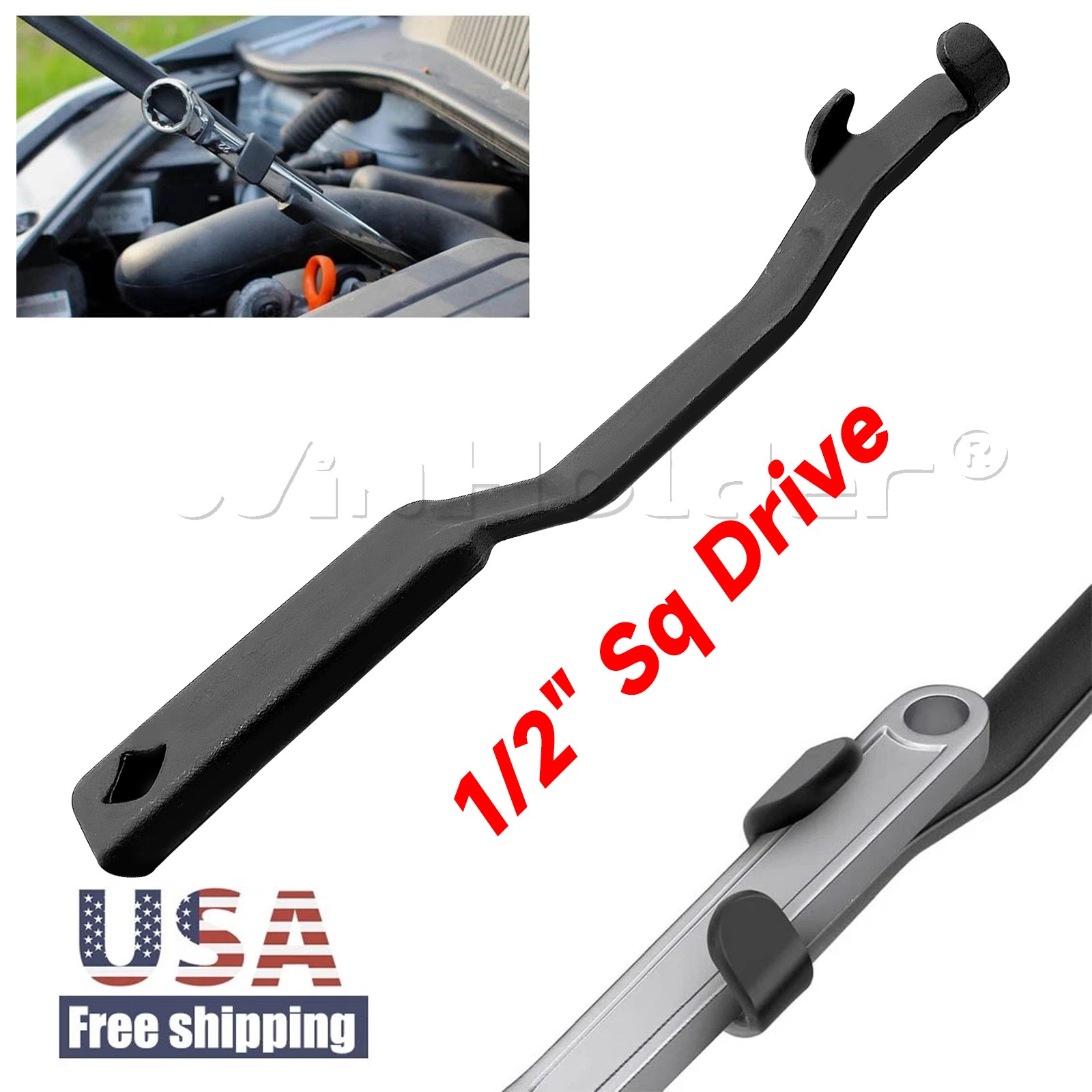 Universal Spanner Extender Extension Wrench Power Bar Tool Bar 1/2″ Sq Drive