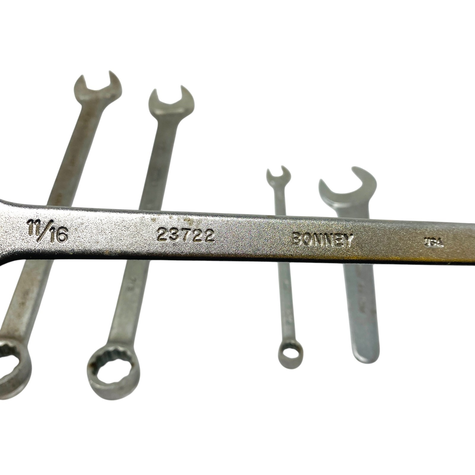 Bonney USA Lot Mixed Combination & Open End Wrench Hand Tool Set, 5 Pcs