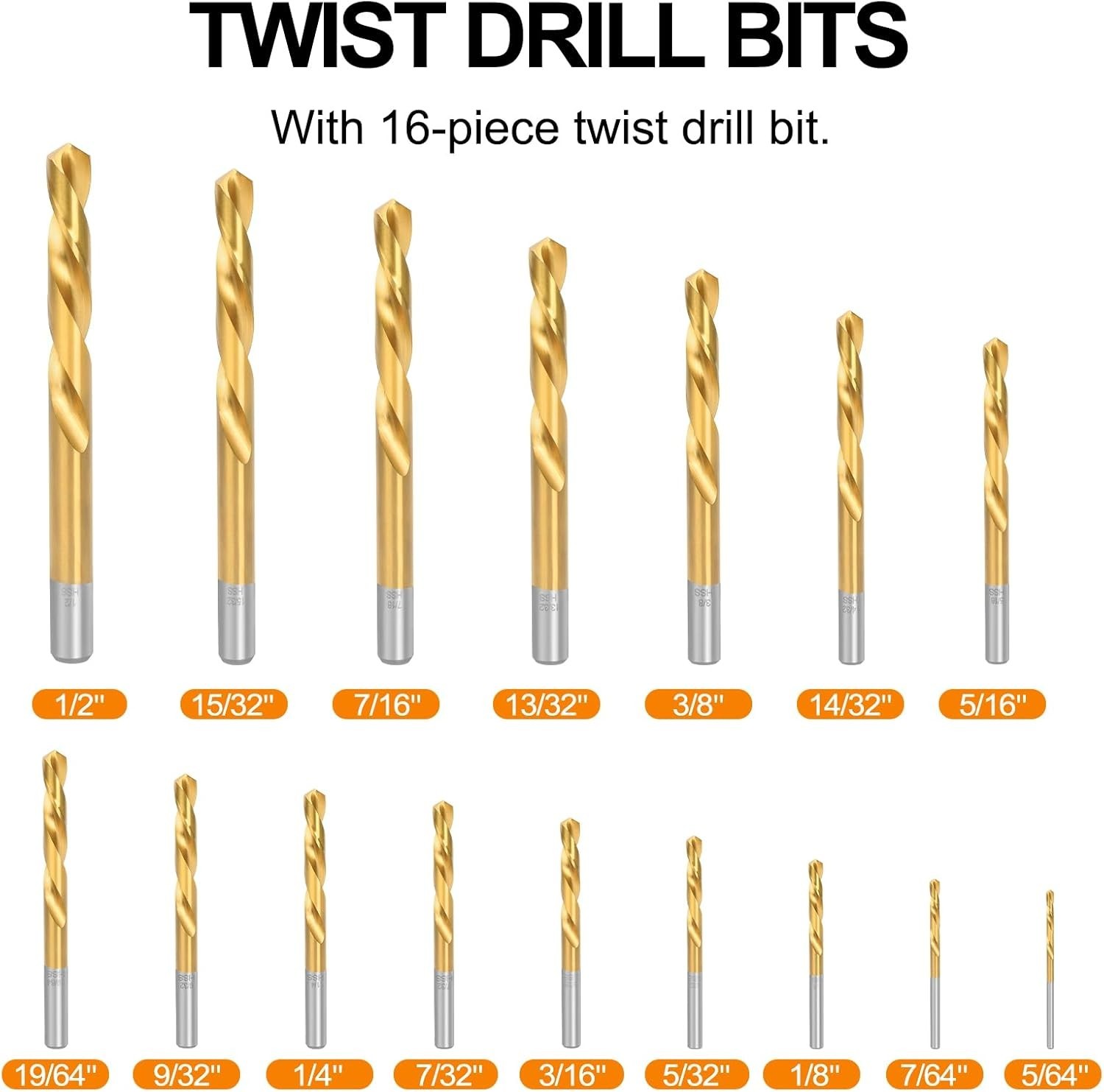 Precision 49pcs Golden Drill Bit Set – Bolt Extractor