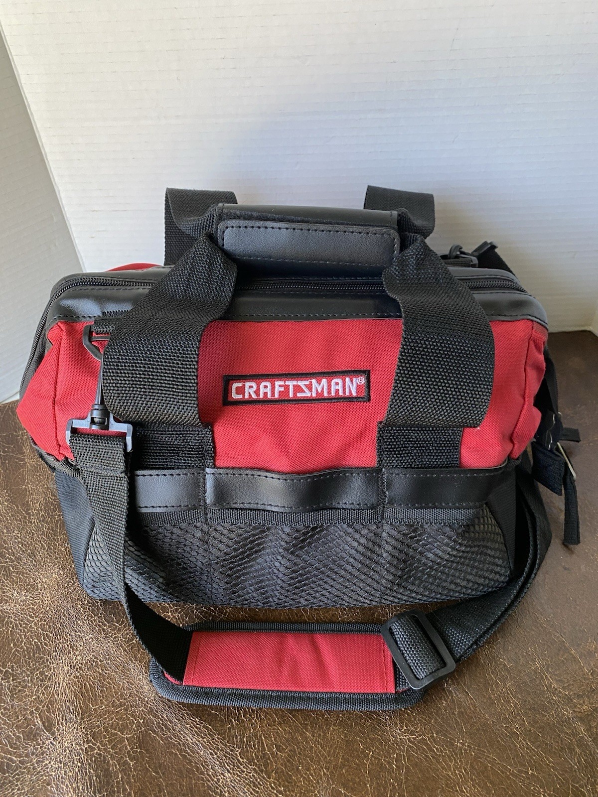 Craftsman Heavy Duty 21-Pocket Large Mouth Tool Tote Bag No. 40411 Red