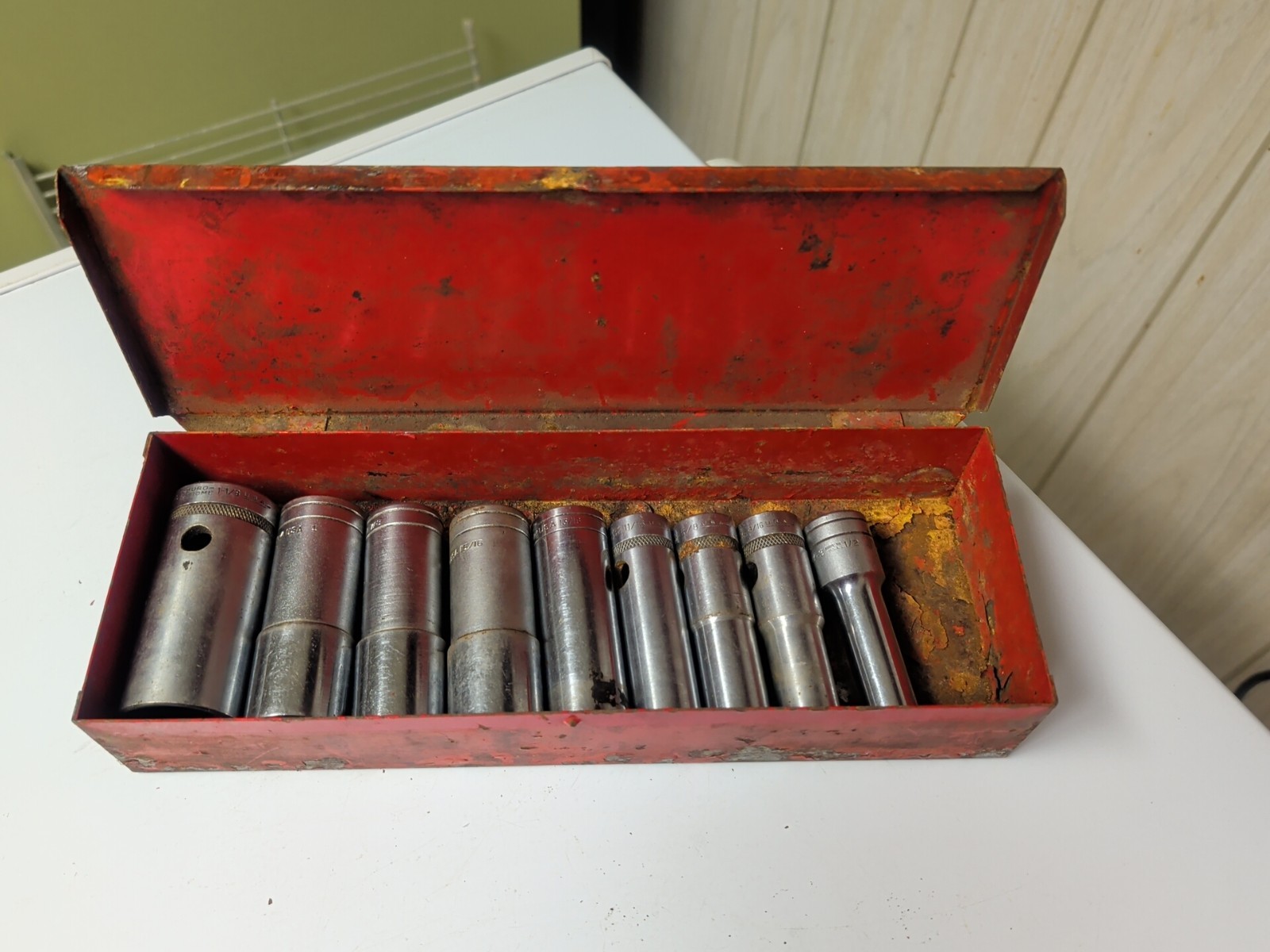 Blackhawk Duro Chrome Socket Set 9 Pc Deep Well 1/2″ to 1-1/8 Drive 12 Point USA