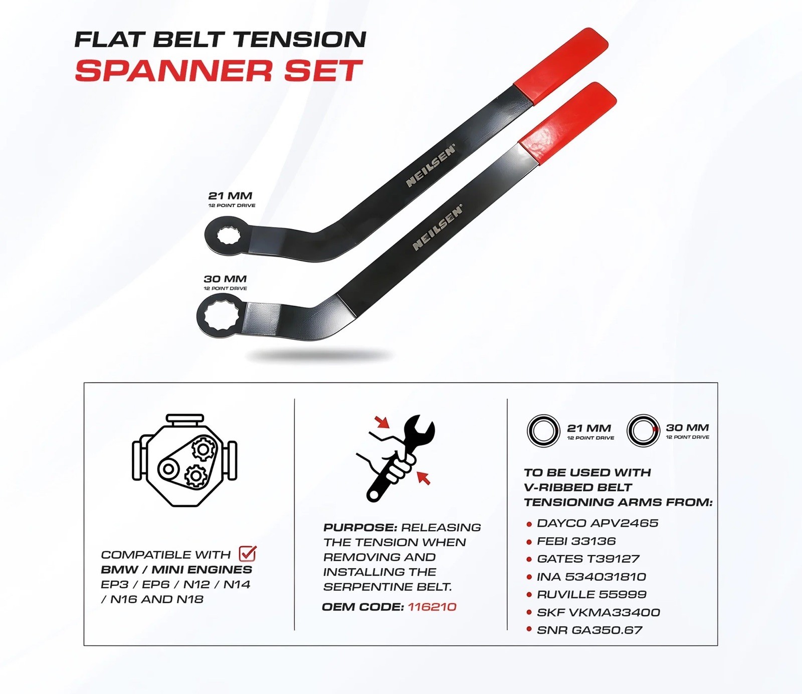 Serpentine Belt Tensioner Spanner Tool For Bmw Mini Cooper CT5667