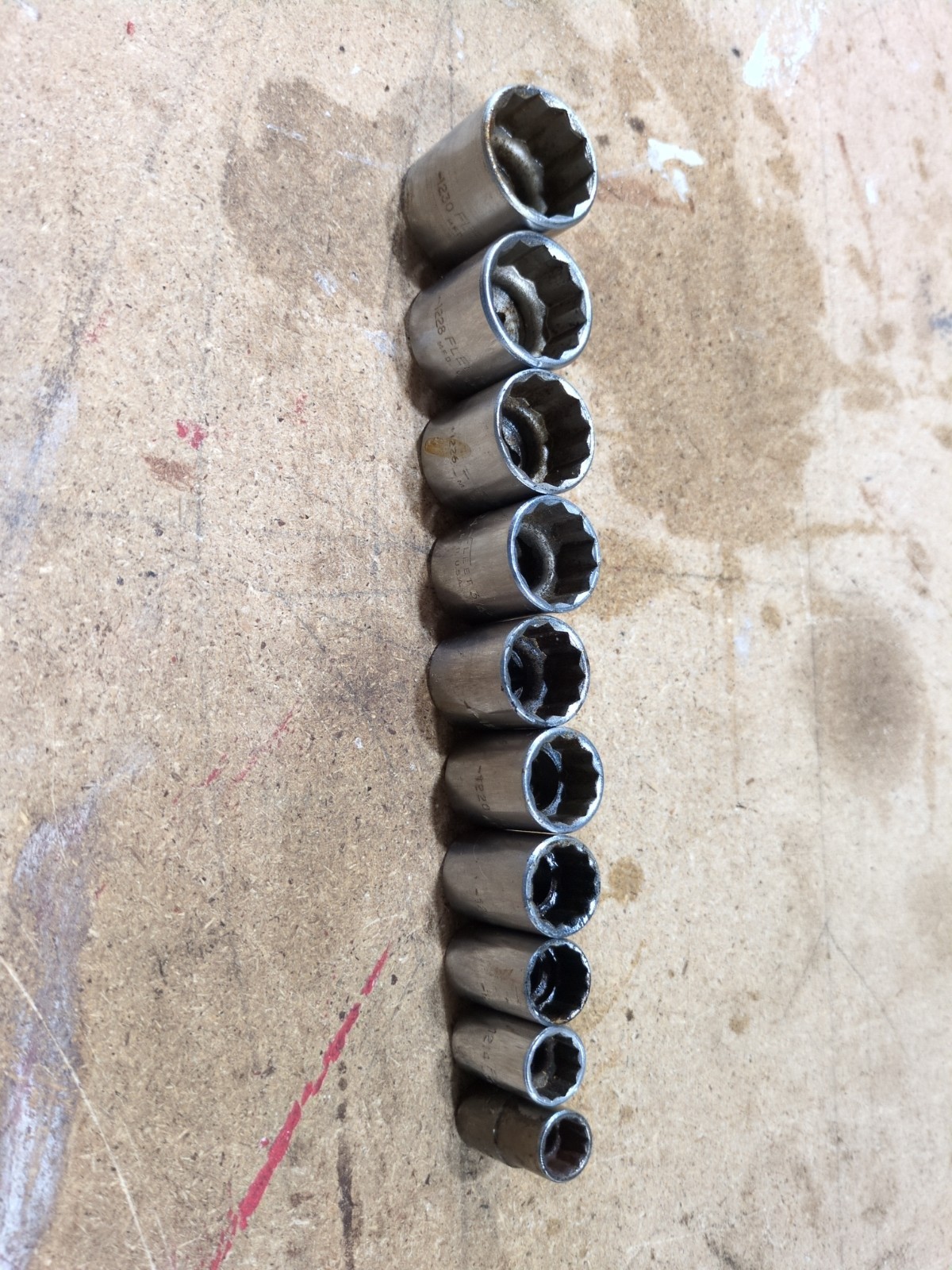 Fleet Tools (Proto) 10pc. 3/8dr. 12pt. Socket Set 3/8″ Thru 15/16″ USA