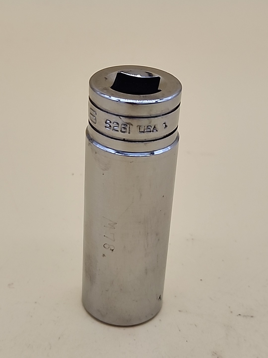 Snap-on Tools 1/2″ Drive 13/16″ Deep 12 Point Chrome Socket S261 USA