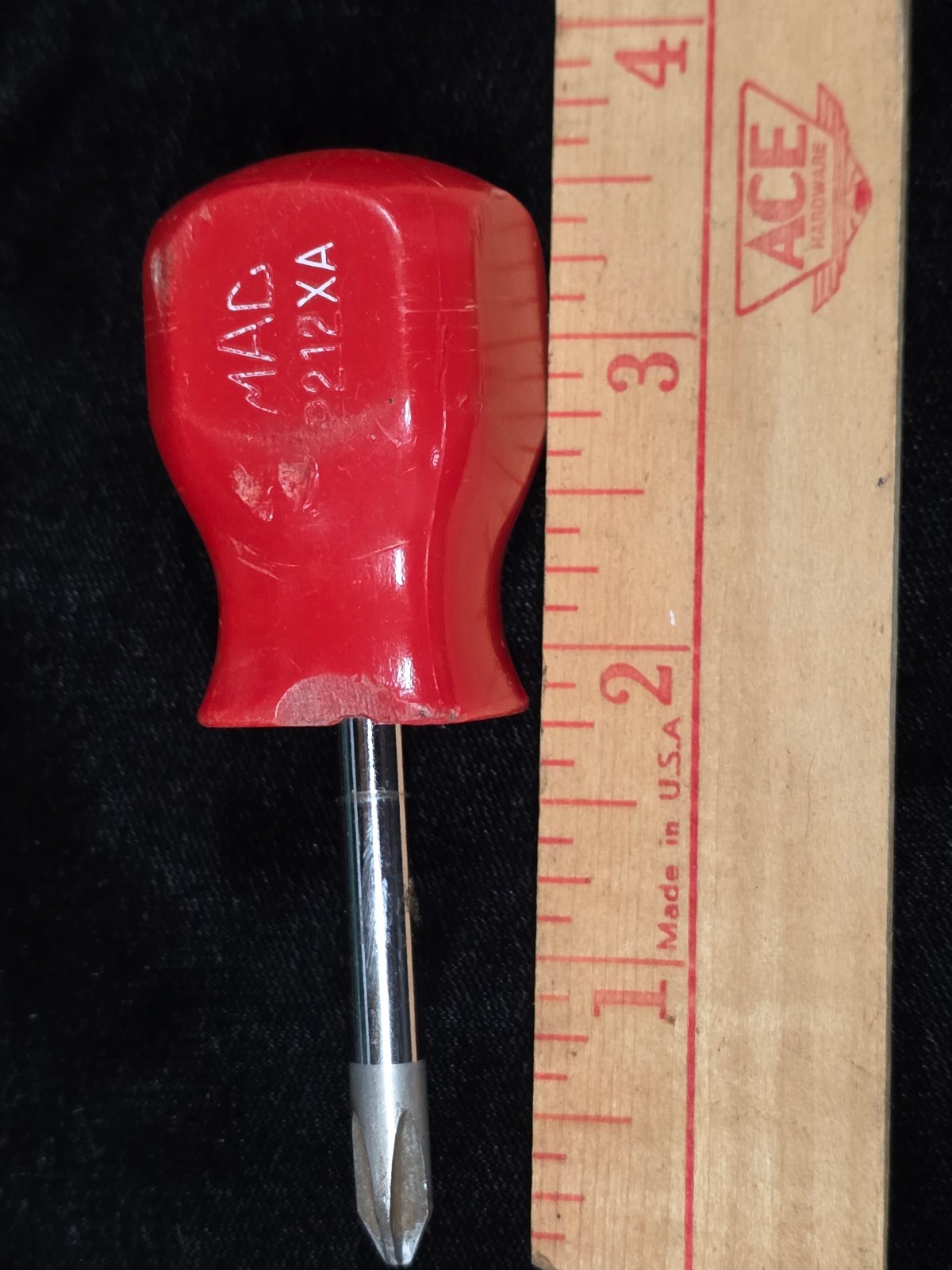 Mac Tools P212XA #2 Stubby Phillips Head Screwdriver Red Handle New Shank