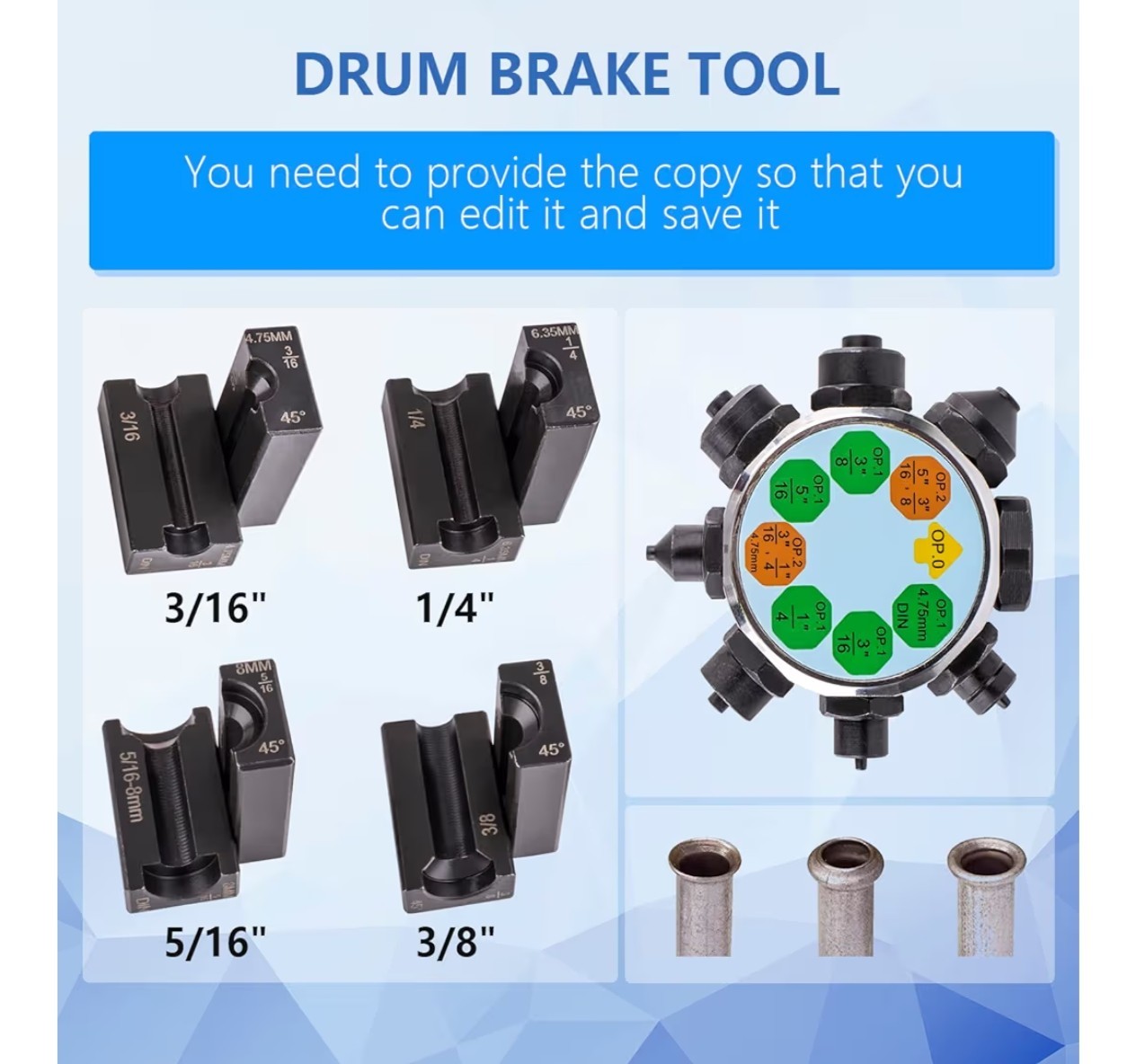 Brake Line Flaring Tool Kit Double Flaring Tool