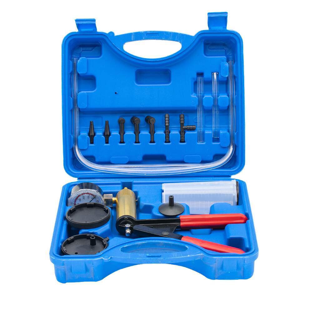 Hand Held Vacuum Pressure Pump Tester Set Brake Fluid Bleeder Bleeding Tools NEW