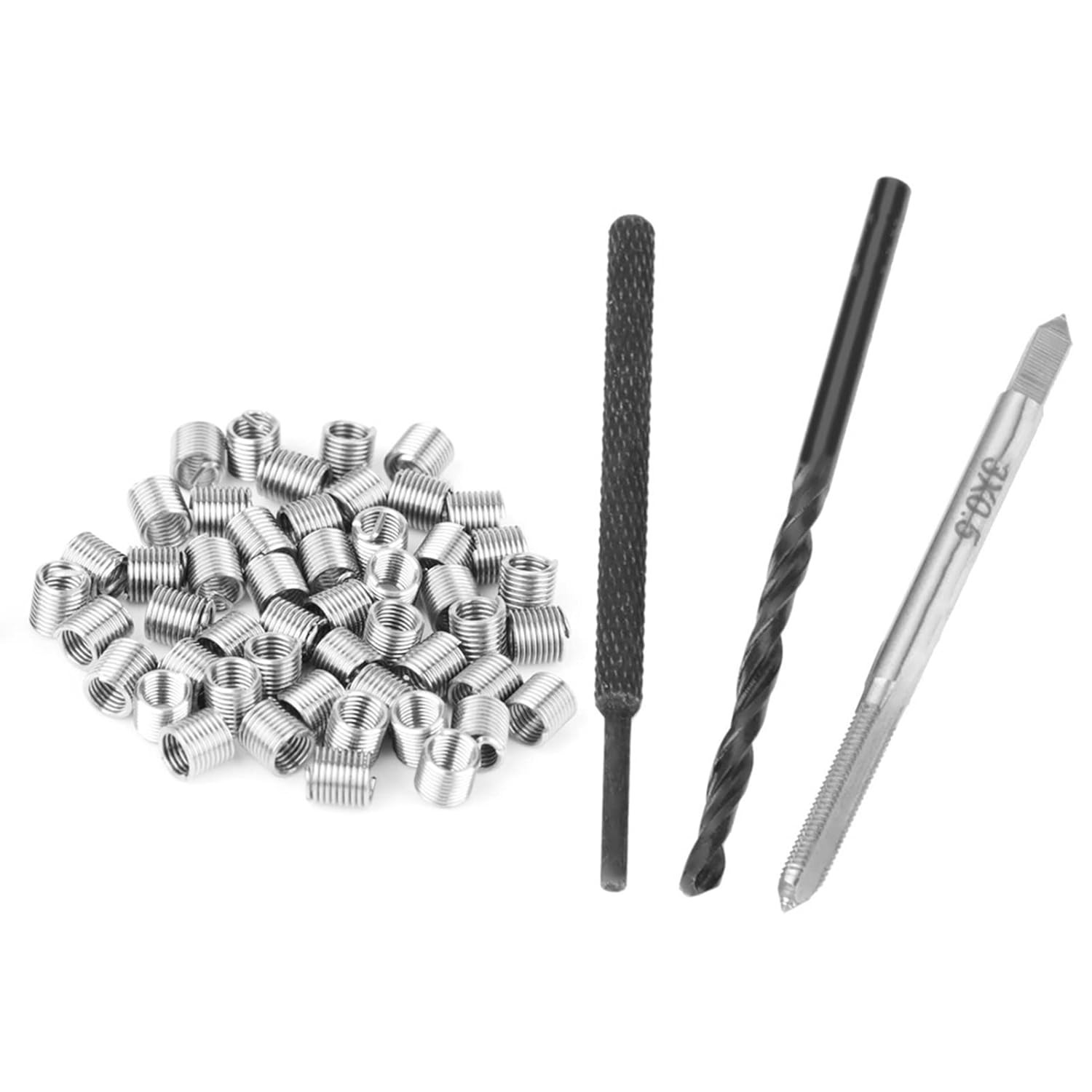 50pcs Thread Repair Installation Kit Stainless Steel Helicoil Type Set M3 x 2D