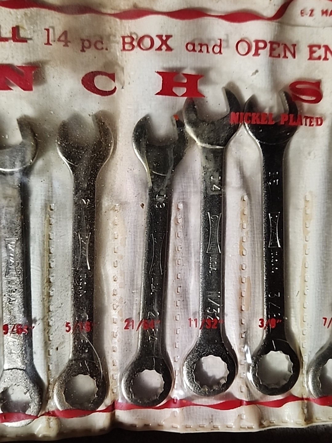 Vintage Oxwall Combination Wrench Set 14 Pieces 3/16″ To 1/2″ New Old Stock
